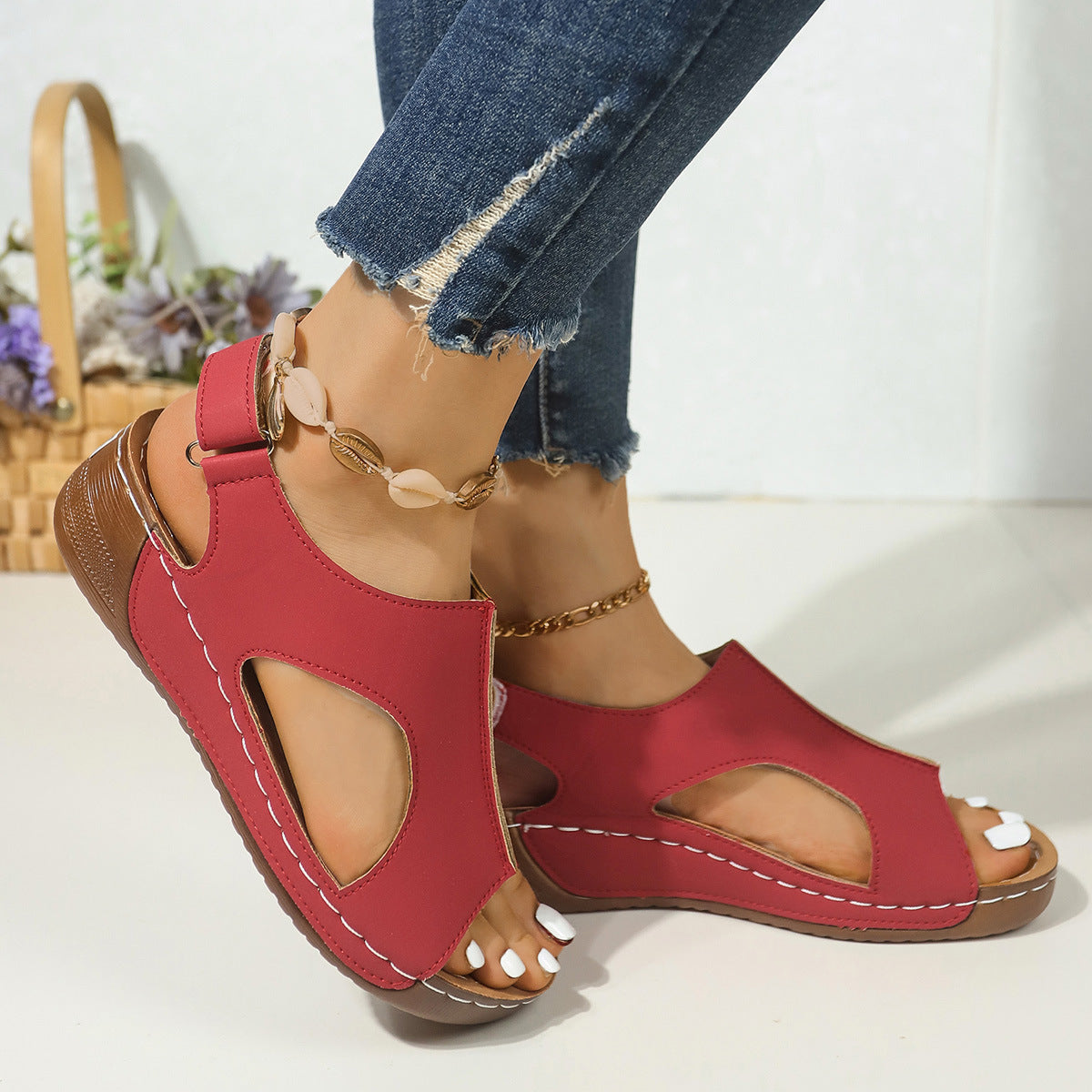 Comfort Wedge Sandals by Greta 