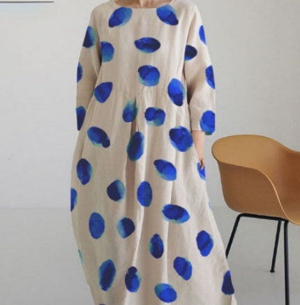 Vibrant Floral A-Line Dress by Greta 