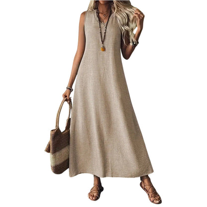 Chic Hemp Sleeveless Dress Greta 