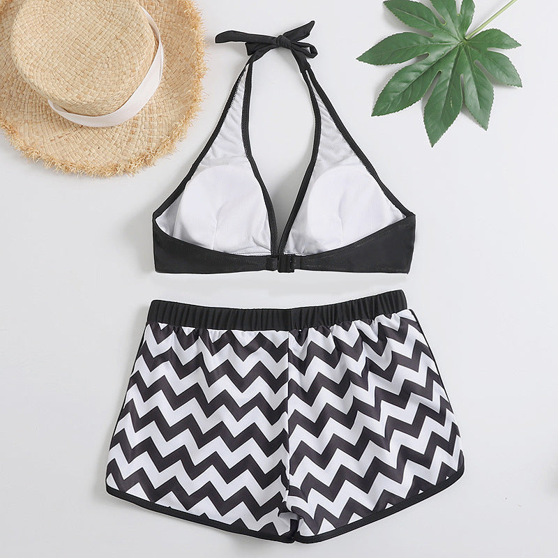 Chic Zigzag Greta  Bikini Set with Shorts