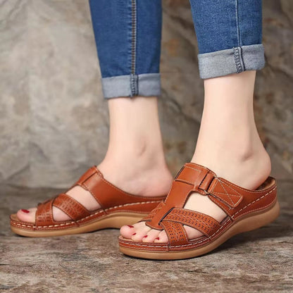 Vintage Wedge Greta  Slip-On Ladies Sandals