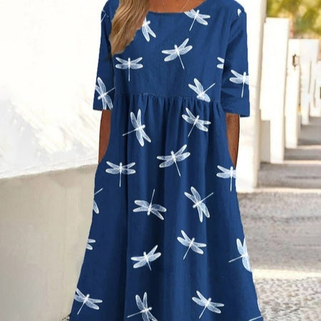 Pinterest-Inspired Greta  3D Print Midi Dress