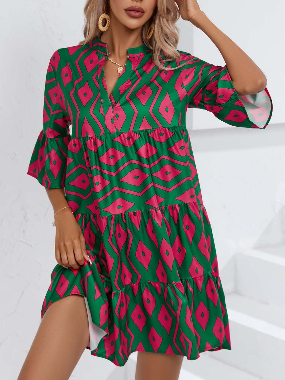 Boho V-Neck Summer Dress by Greta 