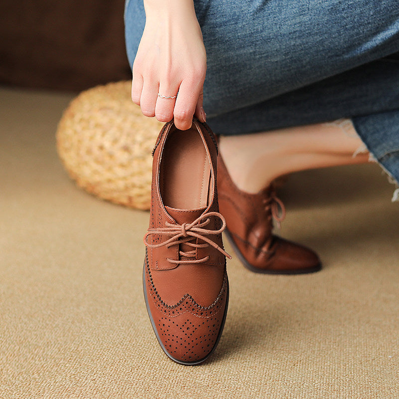 Classic British Lace-Up Shoes by Greta 