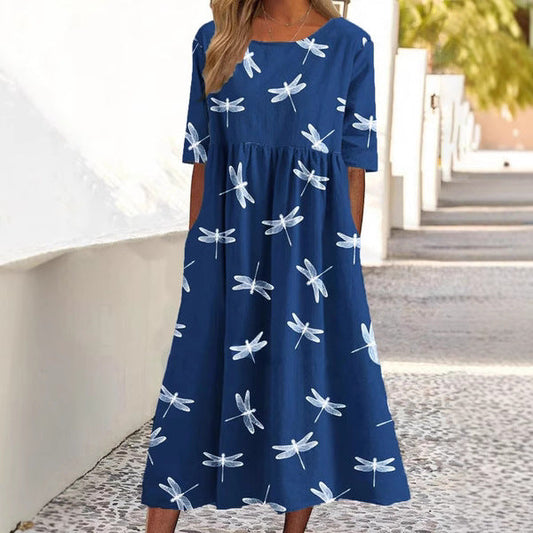 Pinterest-Inspired Greta  3D Print Midi Dress