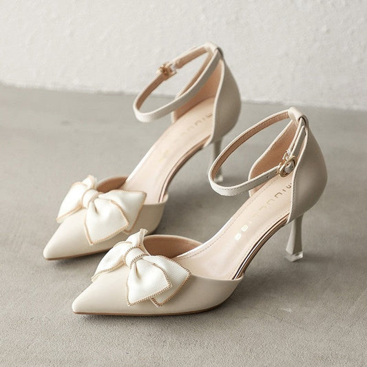 Elegant Bow Stiletto Heels by Greta 