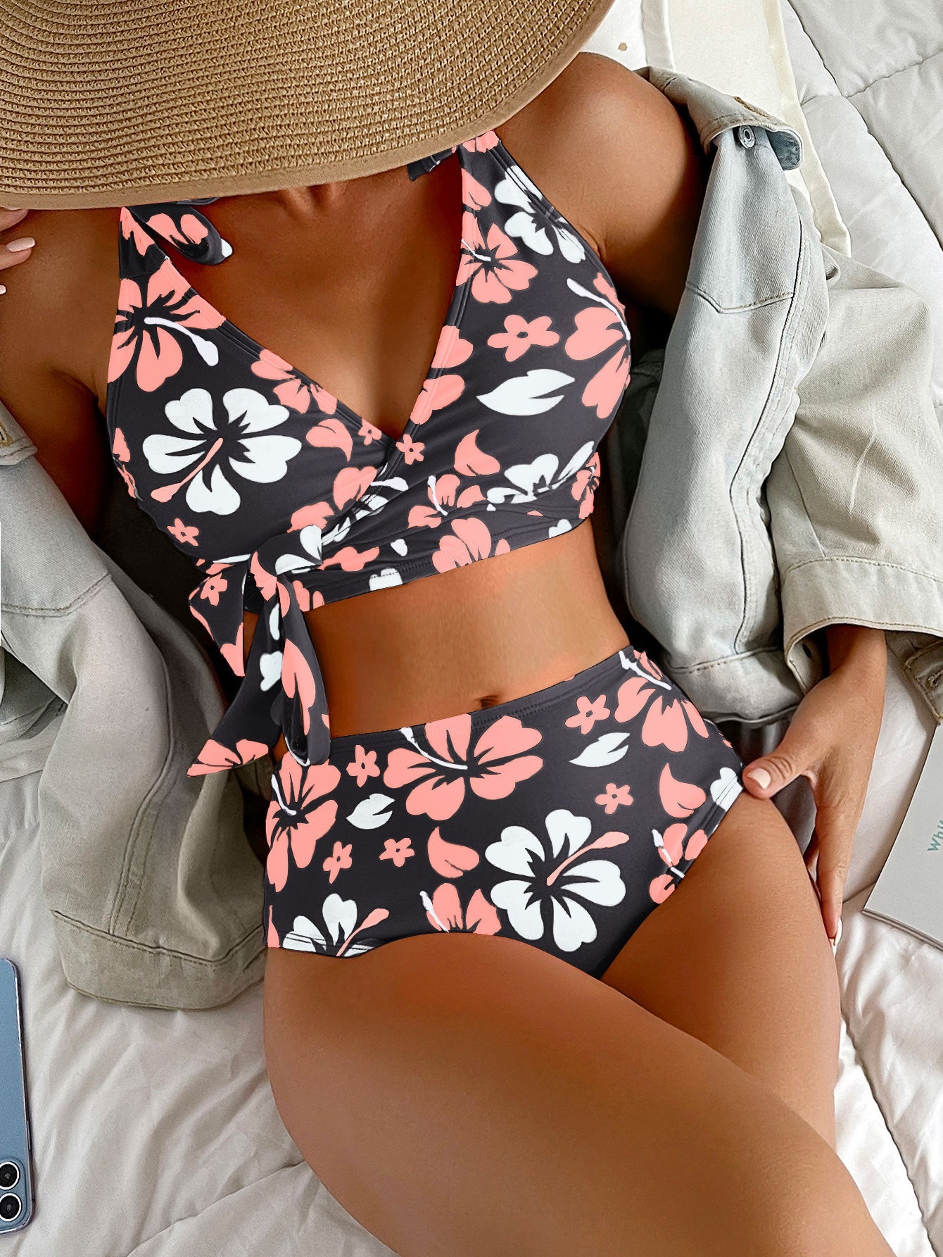 Floral High Waisted Bikini by Greta 