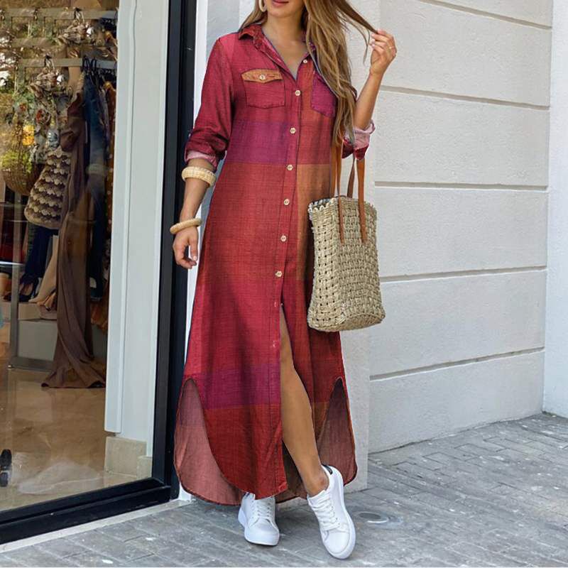 Vibrant Print Greta  Shirt Dress
