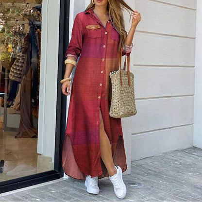 Vibrant Print Greta  Shirt Dress
