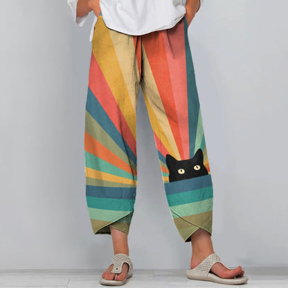 Artful Linen Greta  3D Pattern Pants
