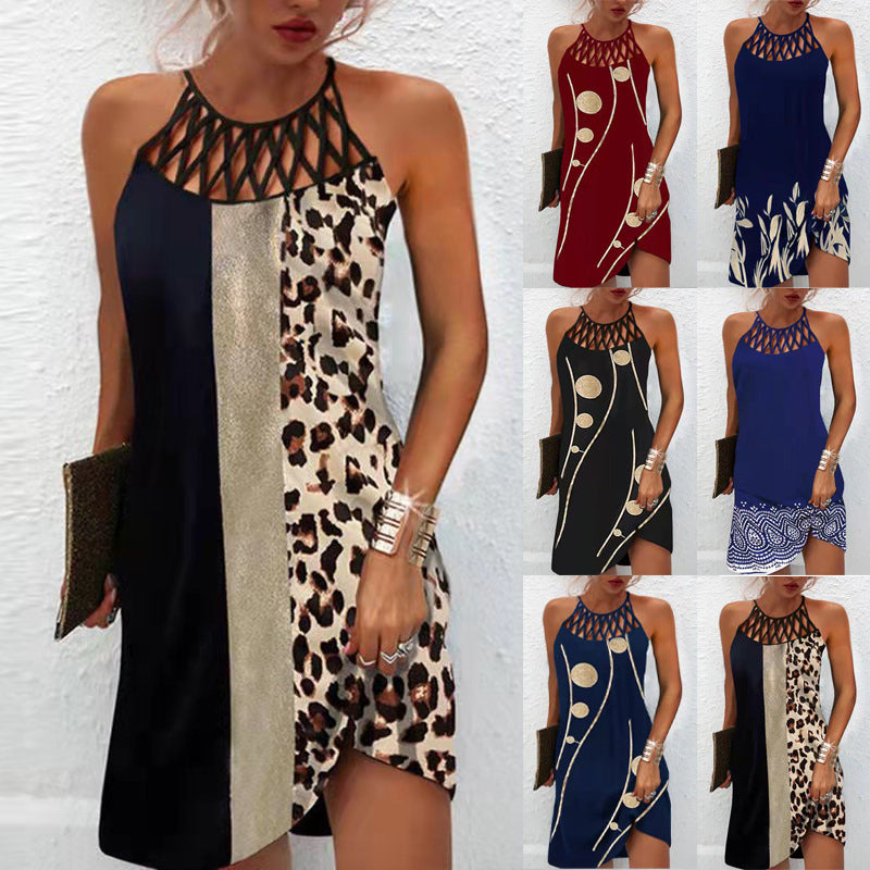 Chic Print Halterneck Dress by Greta 