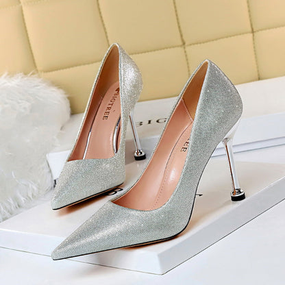 Sparkling Pointed Toe Heels by Greta 