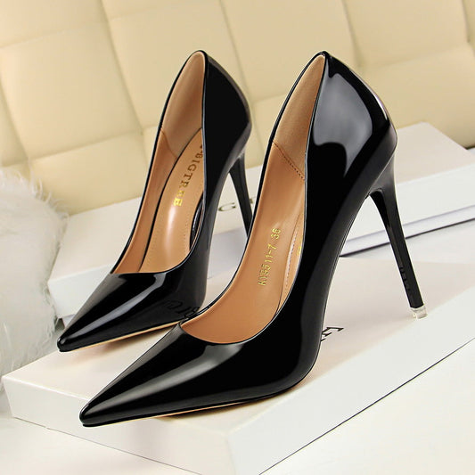 Elegant Black Greta  Stiletto Heels