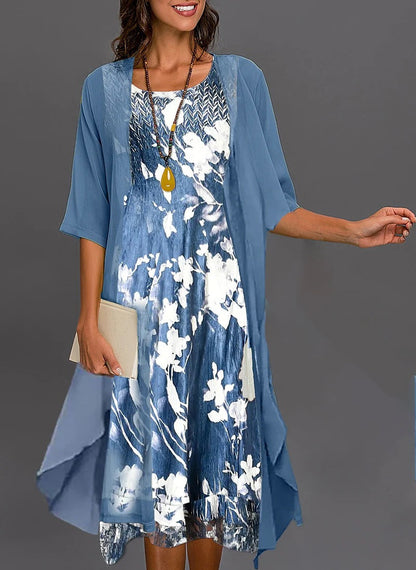 Elegant Chiffon Two-Piece Dress Set by Greta 