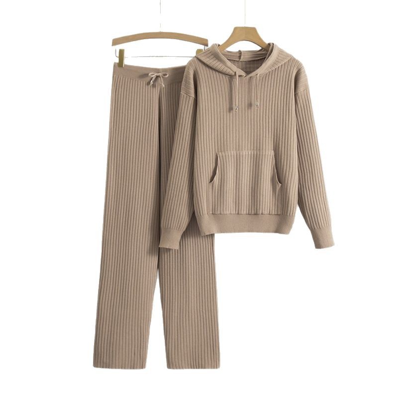 Trendy Hooded Knit Set by Greta 