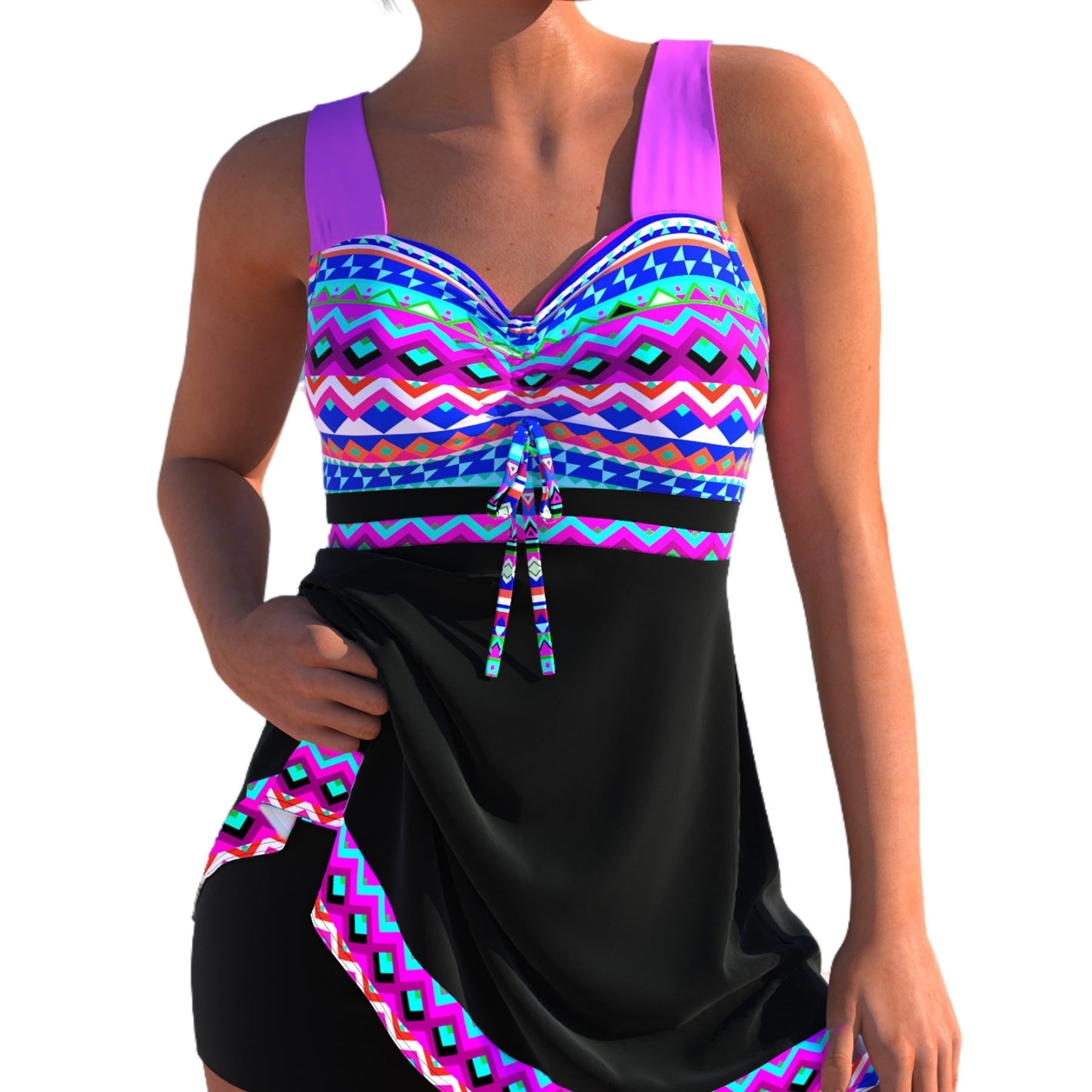 Chic Plus Size Split Skirt Bikini by Greta 