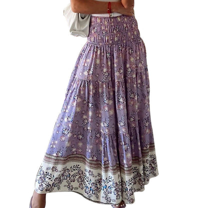 Floral High Waist Maxi Skirt Greta 