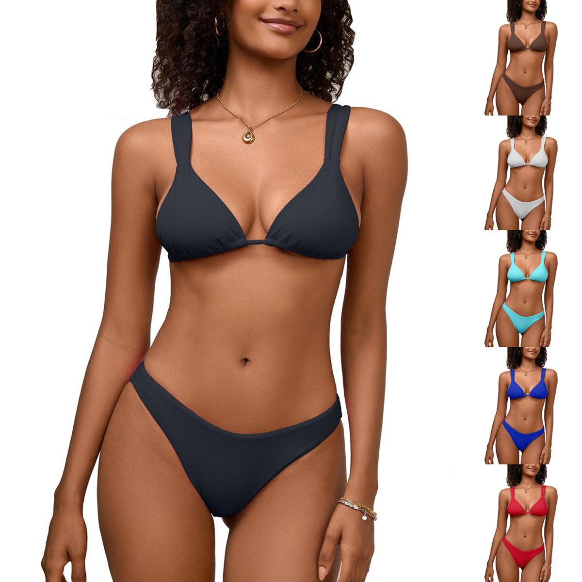 Chic Lace-Up Greta  Bikini Swimsuit