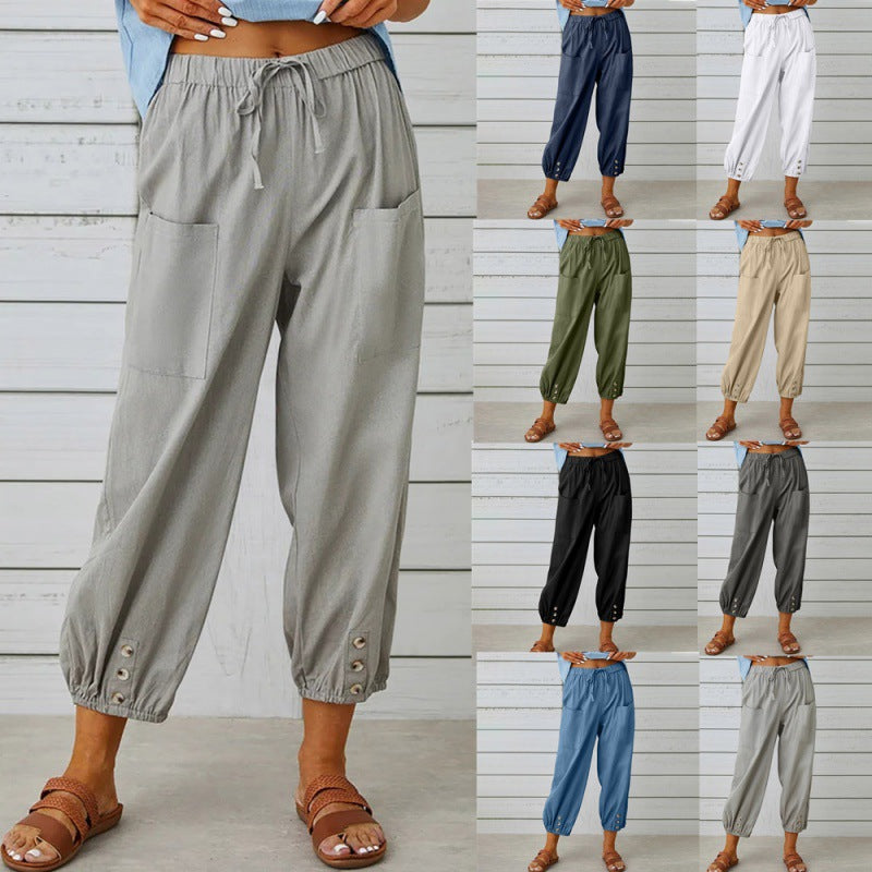 Relaxed Cotton Linen Pants Greta 