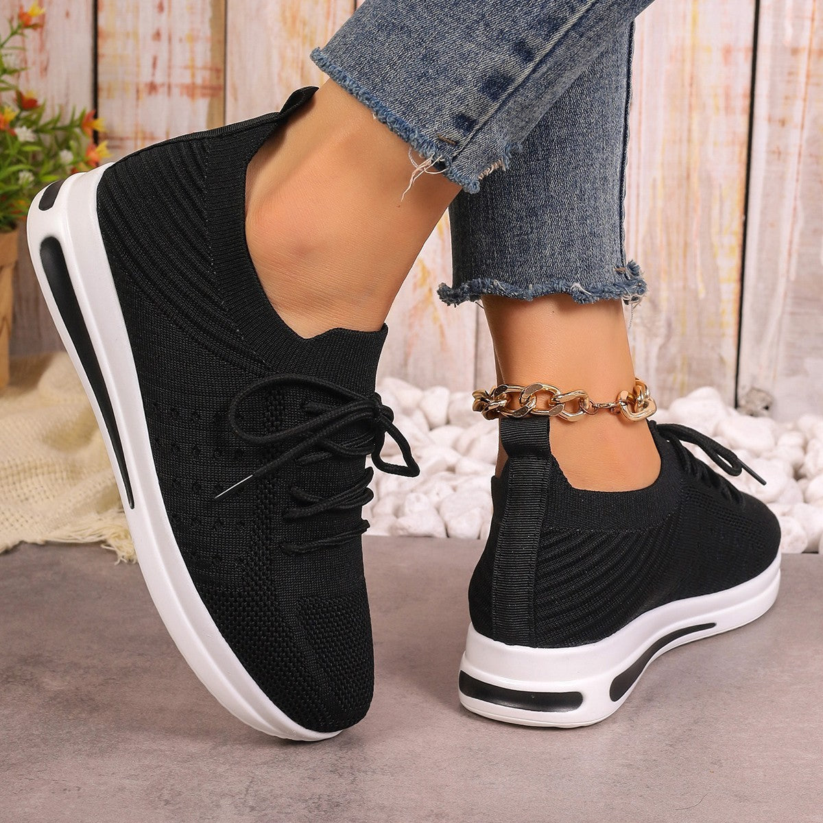 Lightweight Greta  Fly-Knit Everyday Sneakers