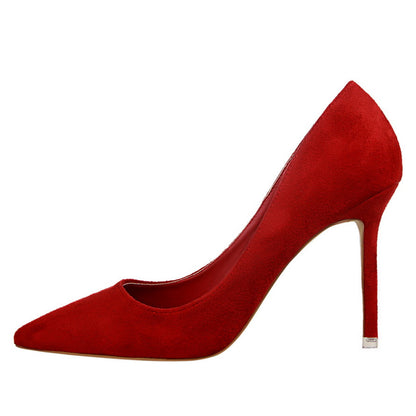 Chic Suede Pointed Heels by Greta 