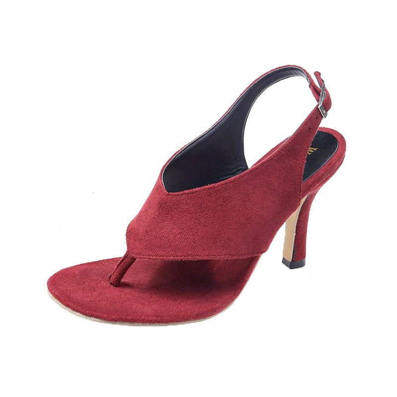 Chic Suede High Heel Sandals by Greta 