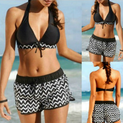 Chic Zigzag Greta  Bikini Set with Shorts