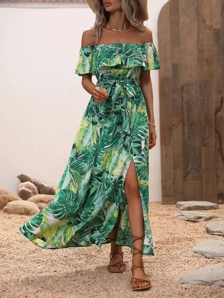 Elegant Greta  Ruffled Floral Maxi Dress