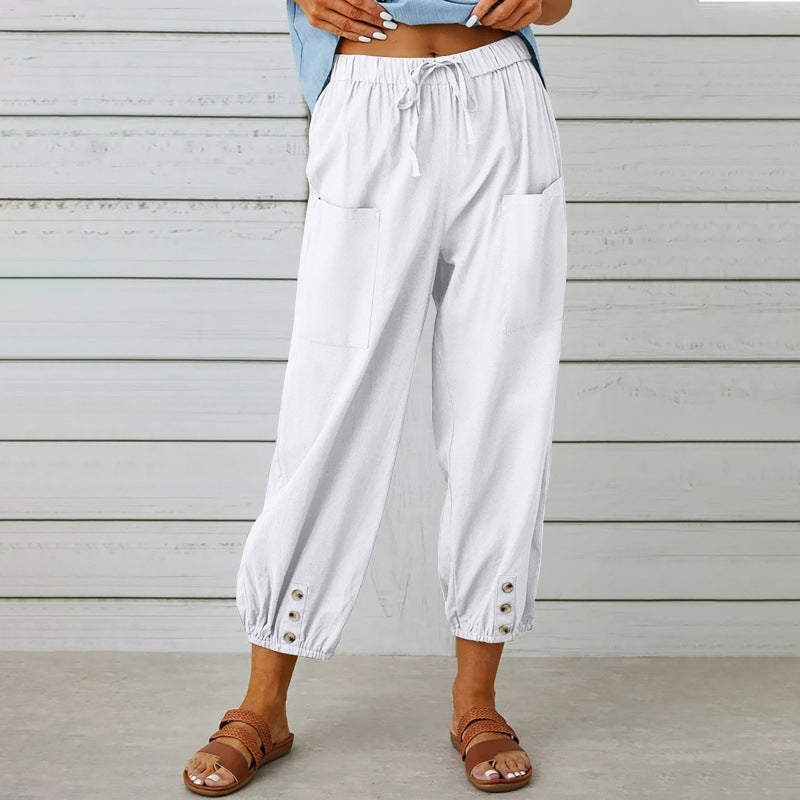 Relaxed Cotton Linen Pants Greta 