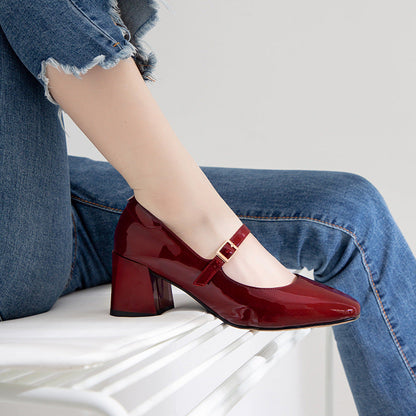 Elegant Patent Leather Heels by Greta 