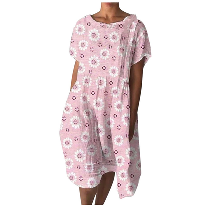 Floral Cotton Blend Dress Greta  Summer