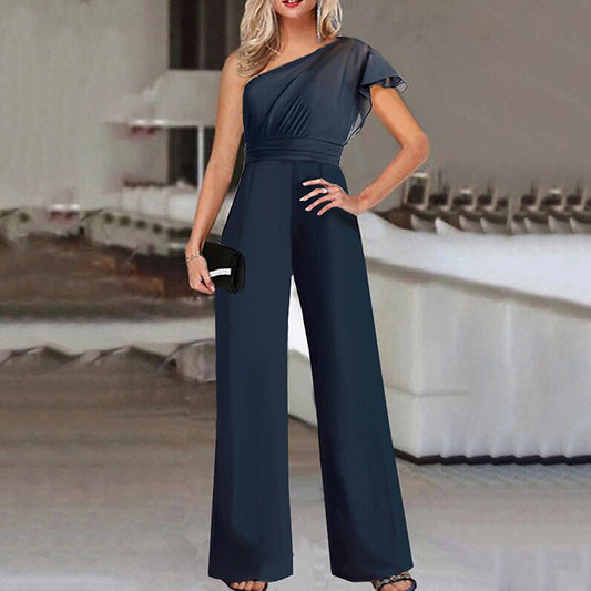 Elegant One-Shoulder Jumpsuit by Greta 