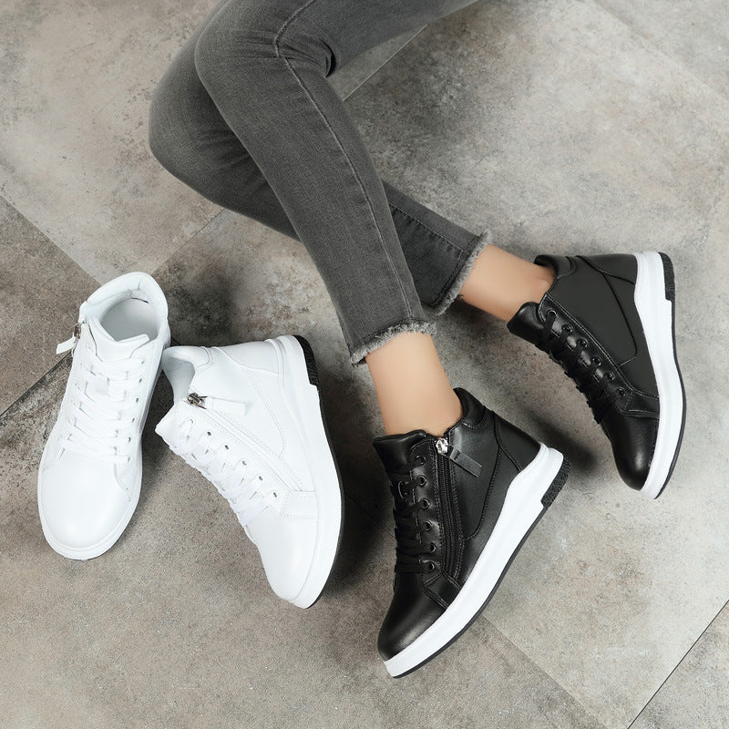 Sleek Leather Sneakers Greta  Board Shoes
