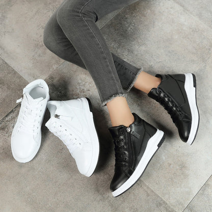 Sleek Leather Sneakers Greta  Board Shoes