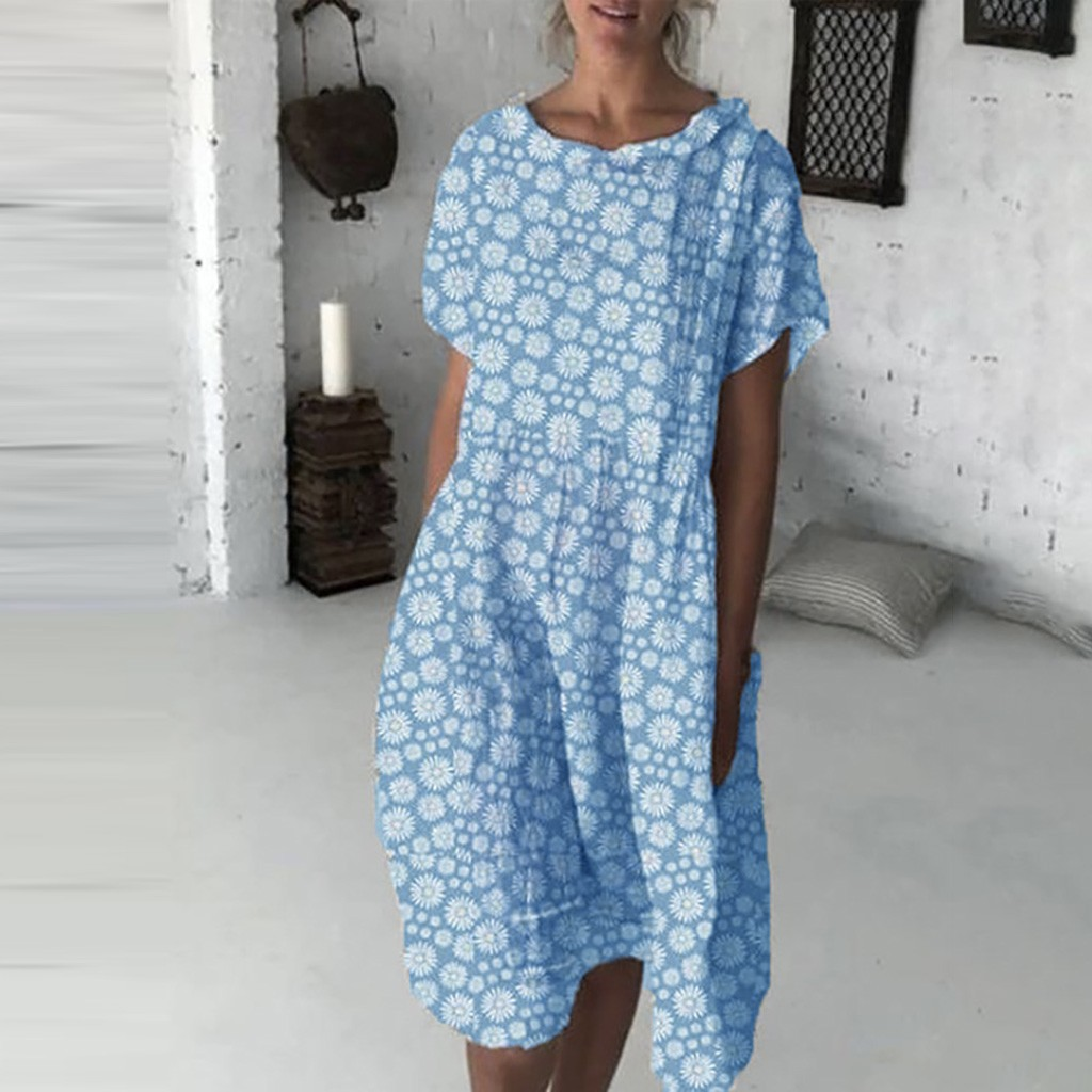 Floral Cotton Blend Dress Greta  Summer