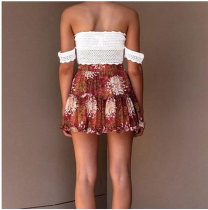Vibrant Floral Print Skirt Greta 
