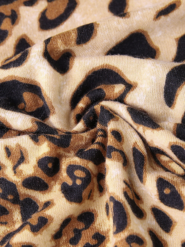 Leopard Print V-Neck Top by Greta 