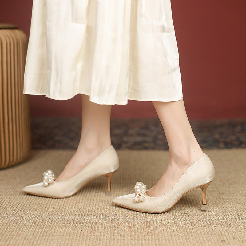 Elegant Greta  Rhinestone Wedding Heels