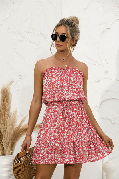 Floral Tube Top Dress by Greta 