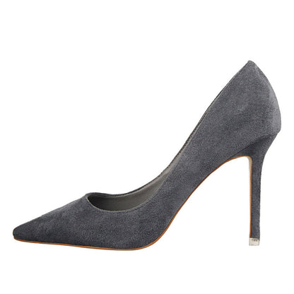 Chic Suede Pointed Heels by Greta 