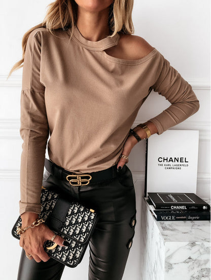 Chic Cutout Long Sleeve Top by Greta 