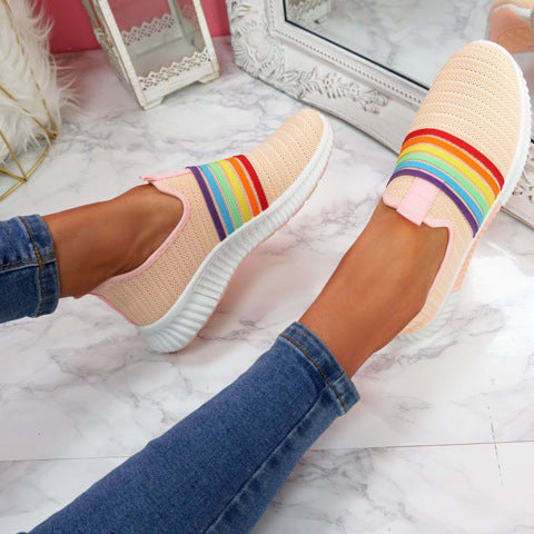 Rainbow Mesh Slip-On Sneakers Greta 