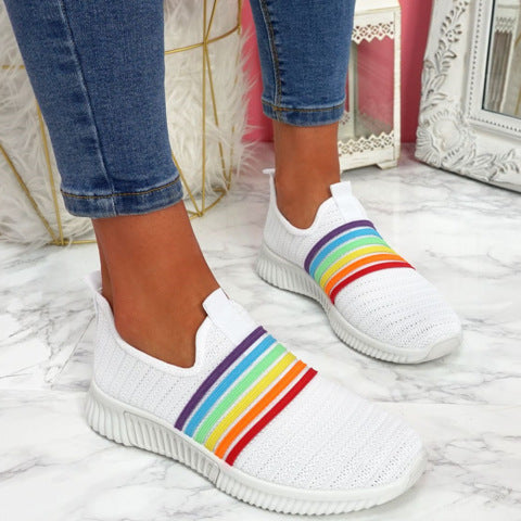 Rainbow Mesh Slip-On Sneakers Greta 
