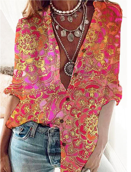 Vibrant Floral Print Greta  Cardigan Top