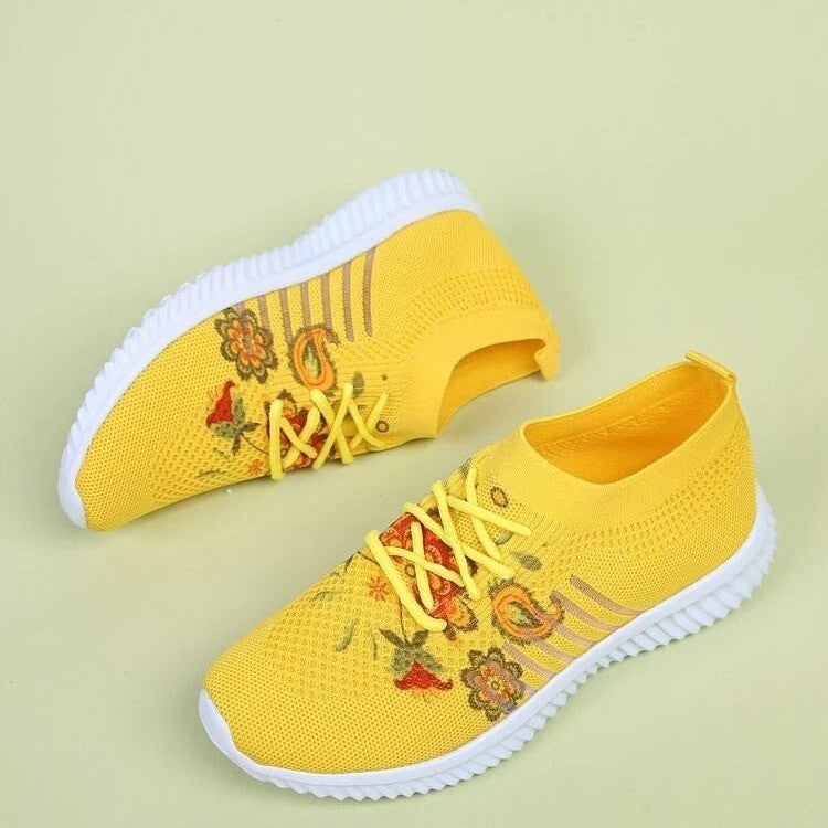 Pinterest-Inspired Greta  Flower Mesh Sneakers