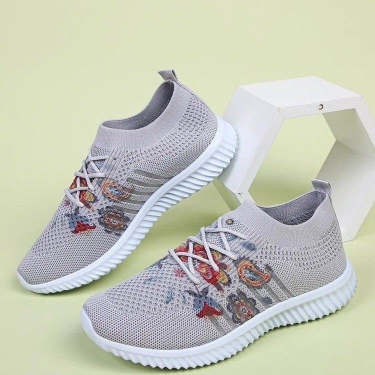Pinterest-Inspired Greta  Flower Mesh Sneakers