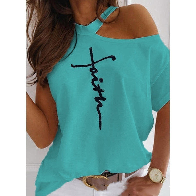 Chic Solid Short Sleeve Tee by Greta 