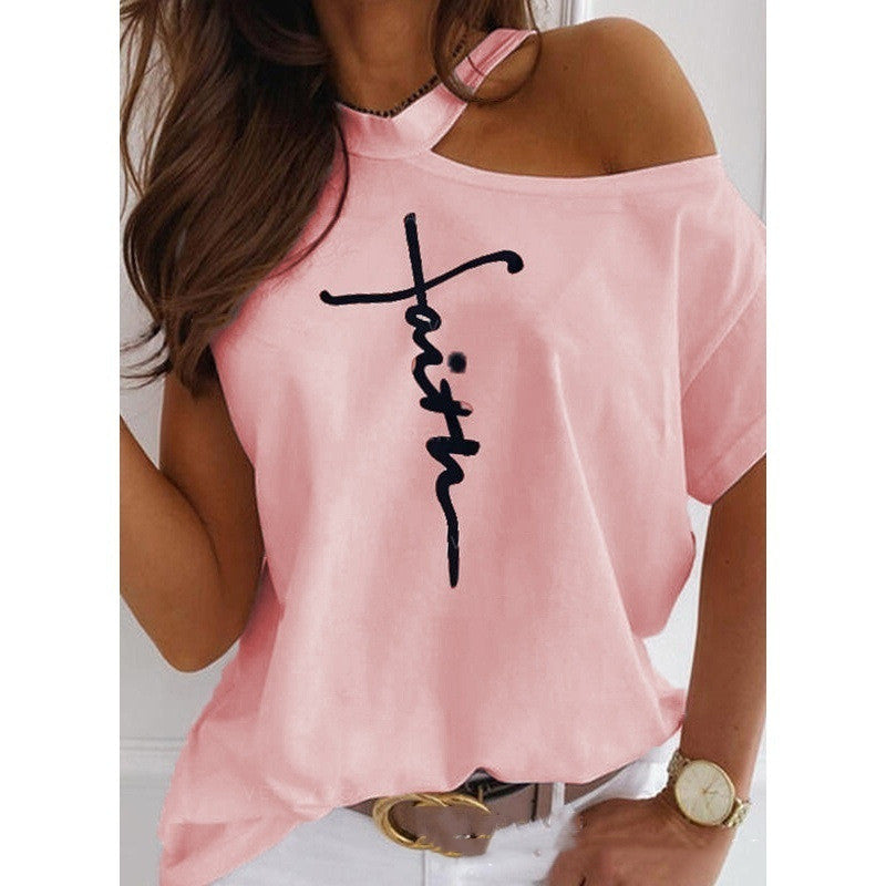 Chic Solid Short Sleeve Tee by Greta 