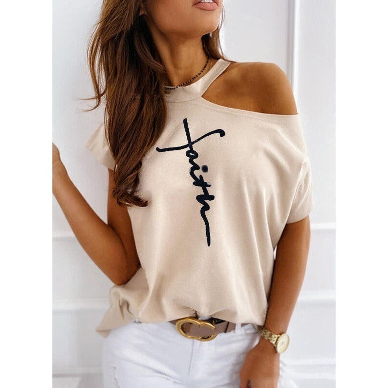 Chic Solid Short Sleeve Tee by Greta 