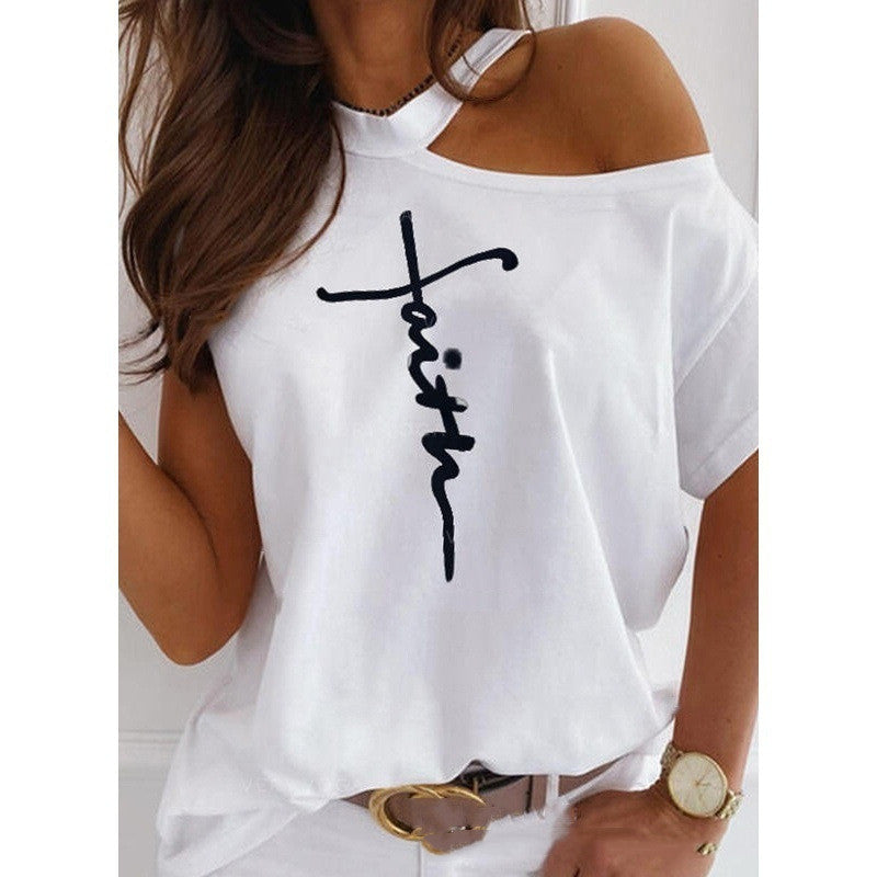 Chic Solid Short Sleeve Tee by Greta 